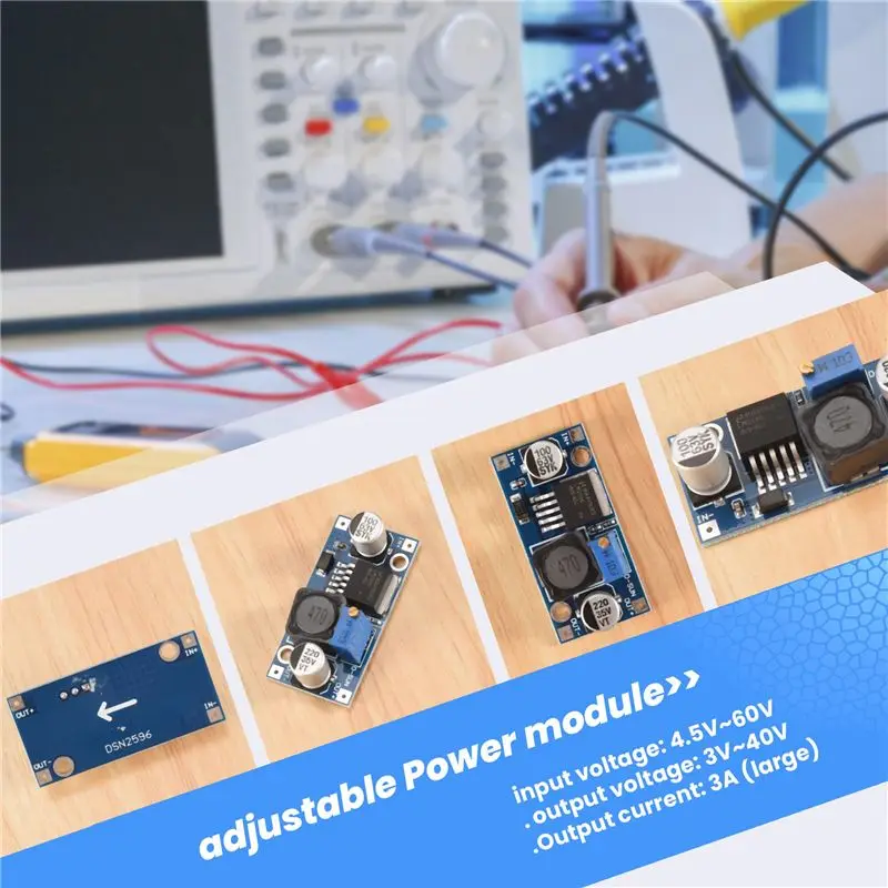 ABYN-48V Adjustable Step-Down Regulator Module, DC-DC, LM2596HV Input, 4.5-60V Power Module
