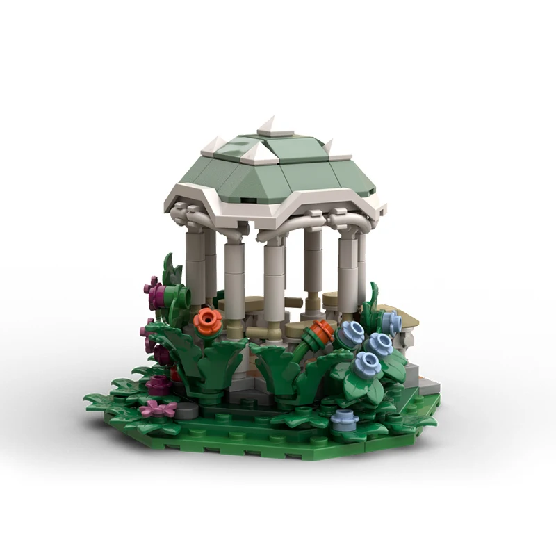 252PCS Botanische Pavillon Bausteine Montieren Westlichen Klassischen Pavillon Garten Stil Architektur Set Geschenke MOC- 207715