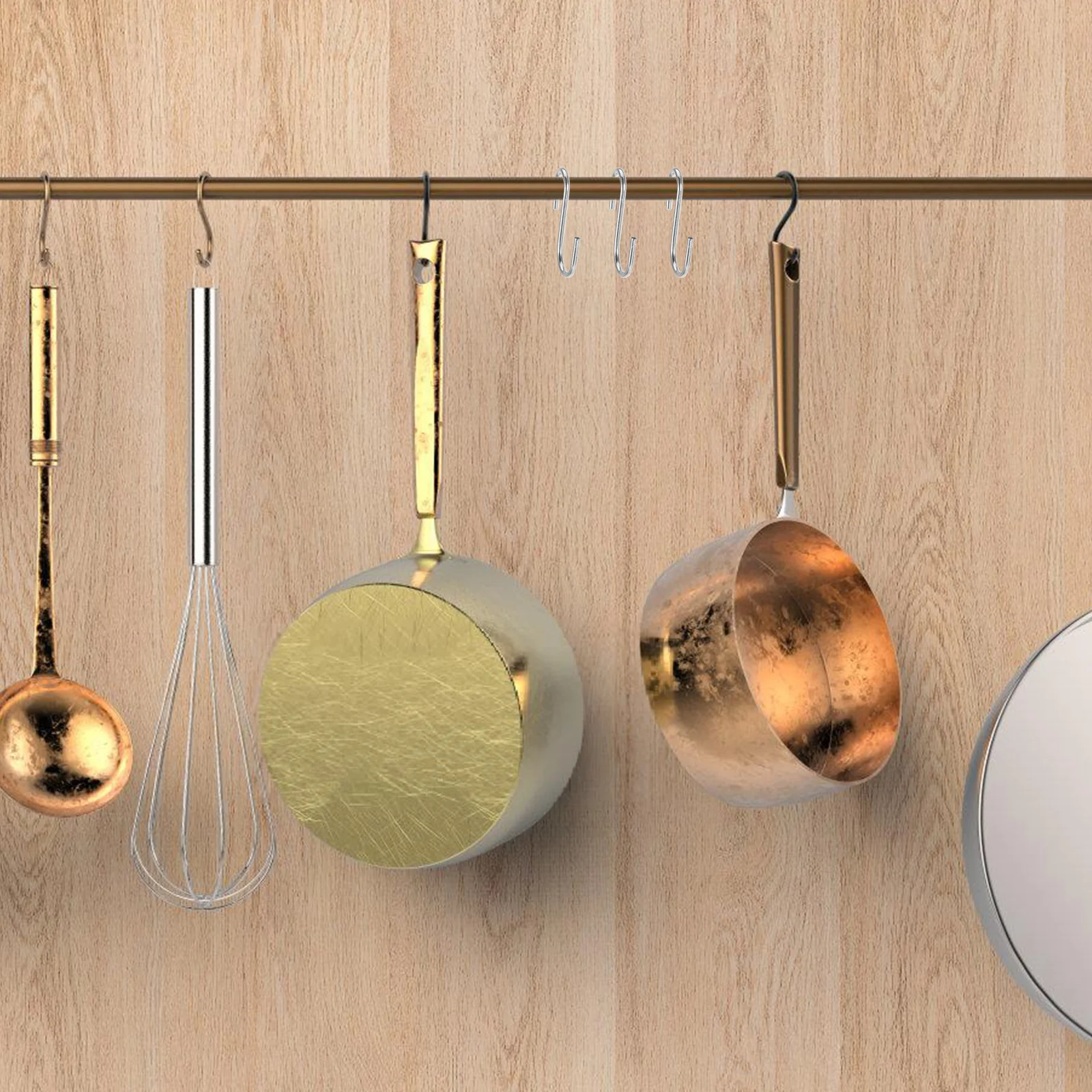 

100 pcs S Shape Heavy Duty Zinc Coated Iron For Kitchen Utensils Closet Clothes Storage Organizer Over The Door Hooks Closet