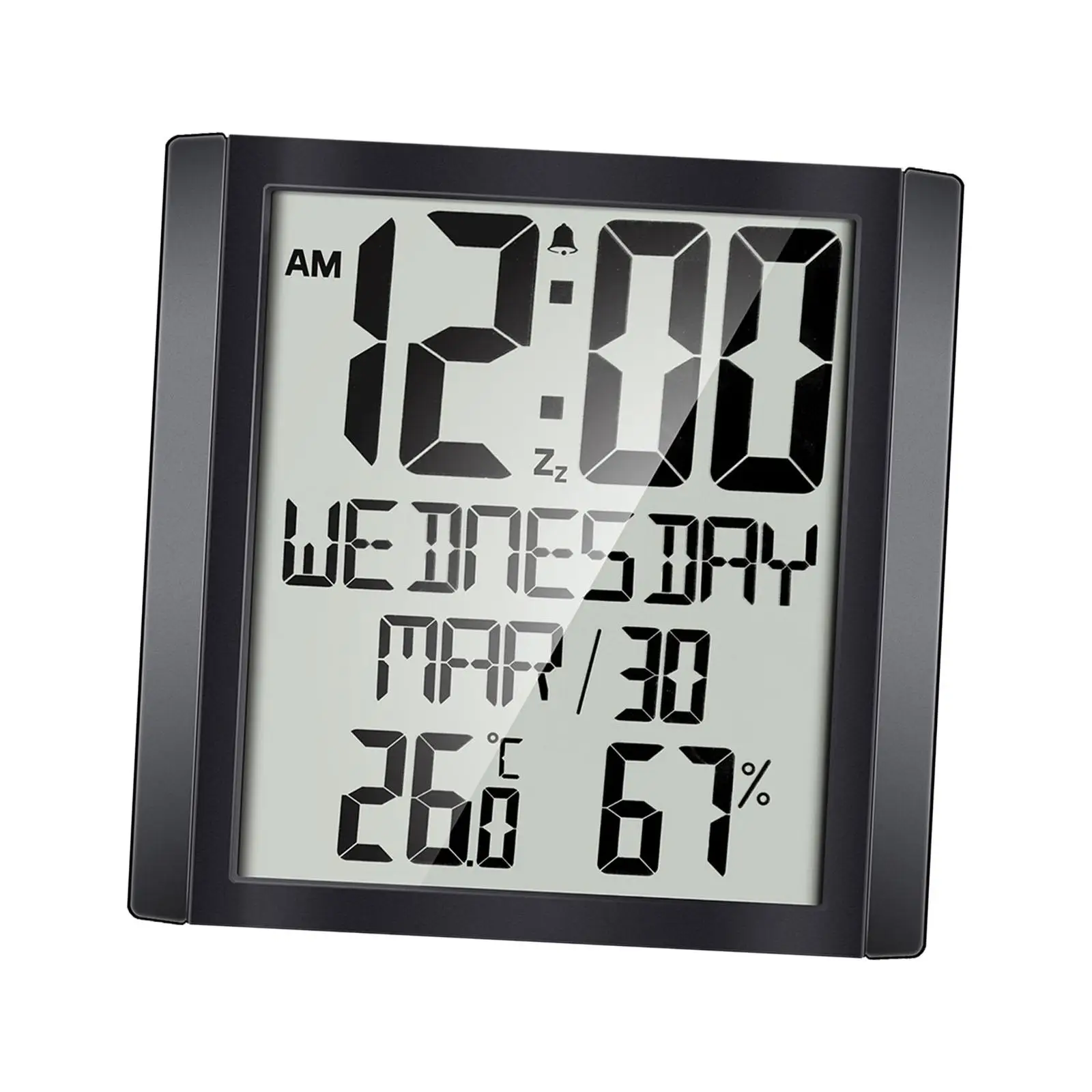 Digital Clock Home Decor 8.6 inch Wall Clock for Bathroom Living Room Office