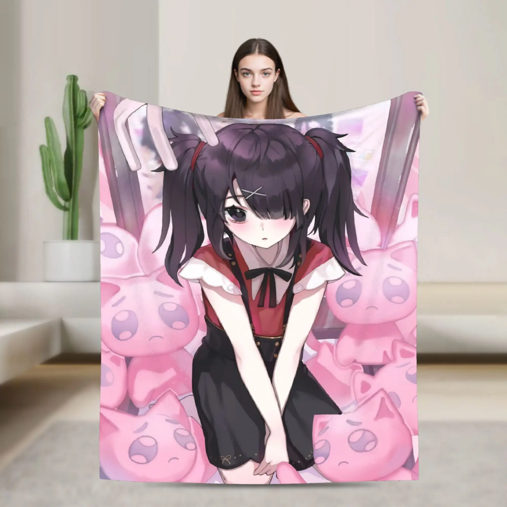 Ame Angel-Chan Flannel Blankets Needy Girl Overdose Fashion Throw Blanket for  Sofa Bedding Lounge 200x150cm Bedspreads