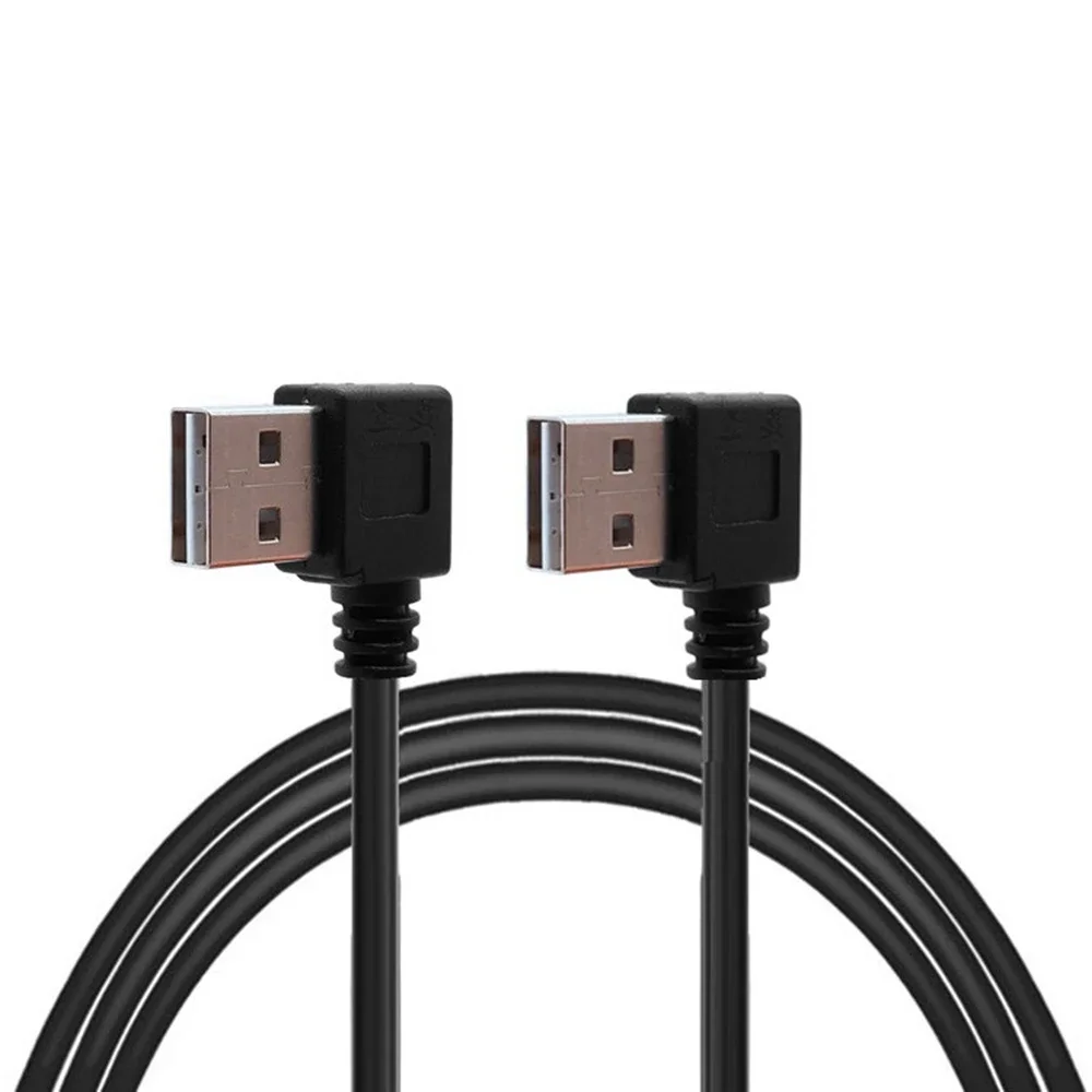 

USBLeft Right Computer Extension Cable 1M USB 2.0 Type A Plug to A Plug Cable Hi Speed 480 Mbps Black