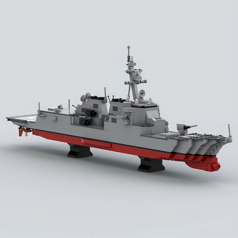 WW2 Military Air Force Cruiser Arleigh Burke Class Destroyer High-tech Warship MOC Building Blocks Model Kid's Bricks Toys Gifts