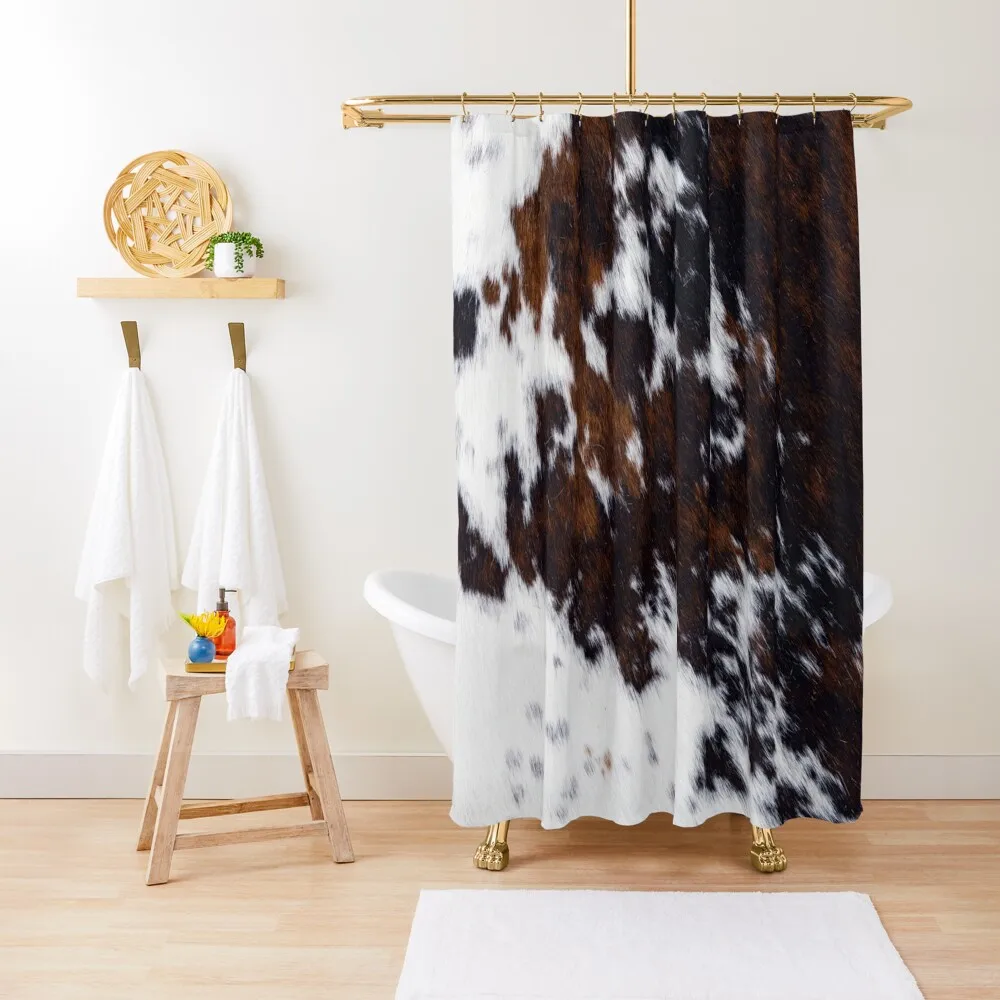 

Wanderlust Cow Art Shower Curtain Modern Accessory Bathrooms Waterproof Fabric Bathroom Curtain