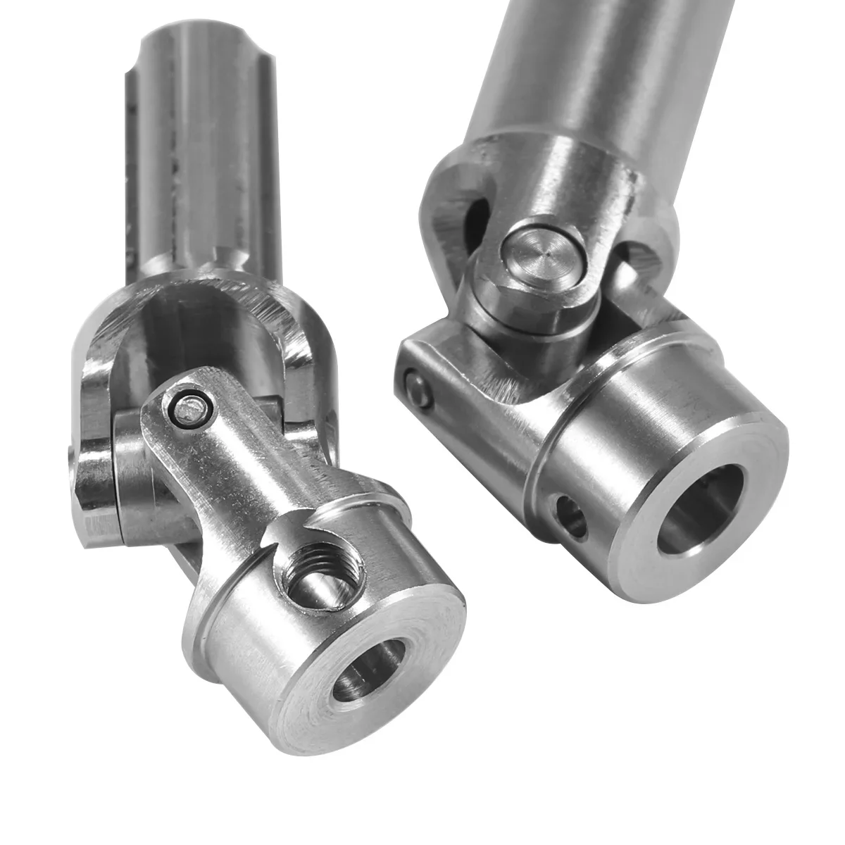 2Pcs TRX4M Stainless Steel Center Drive Shaft 39-45mm 54.5mm-62mm for 1/18 RC Crawler TRX4-M Upgrade Parts