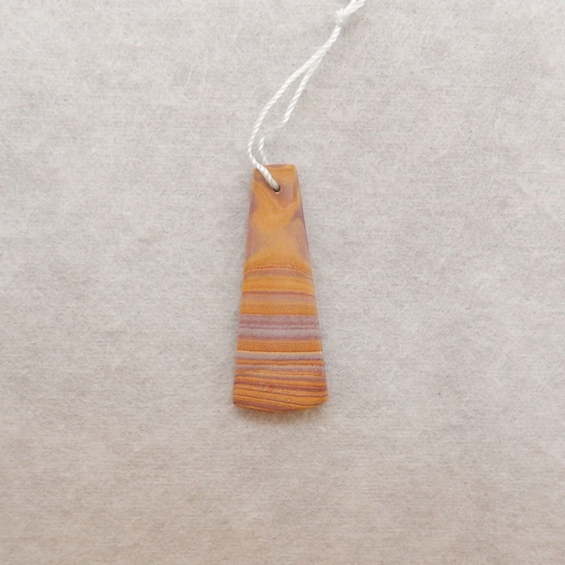 

Handmade Natural Wonder Stone Pendant 38x15x4mm 3.3g Fashion Accessory Bead Jewelry Front Drilling Ideal Gift