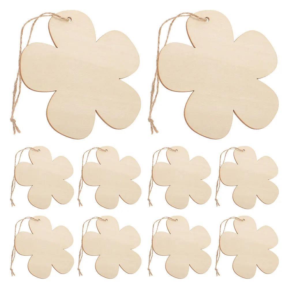 

20Pcs Wood Flower Cutouts Unfinished Blank Wooden DIY Craft Pieces Painting Decoration Home Decor Holiday Gifts