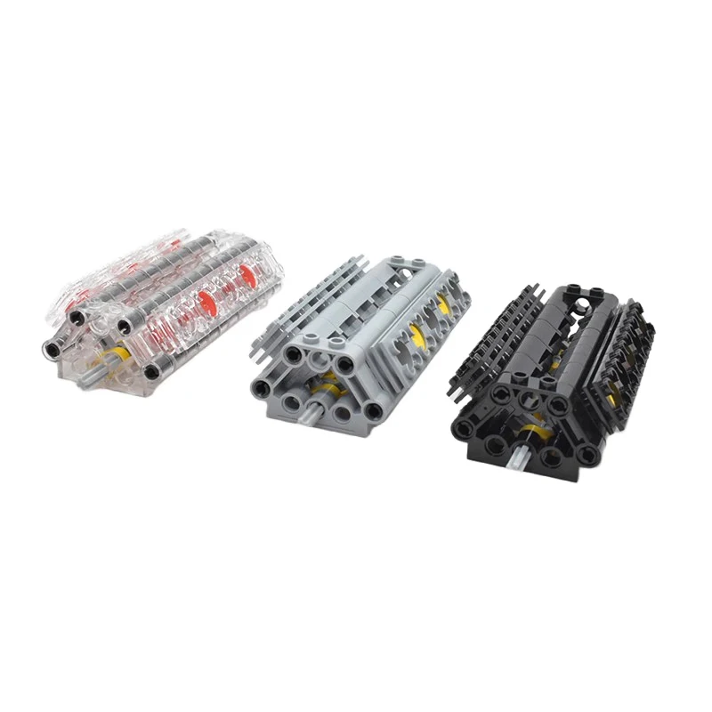 Kit de peças de bloco de construção de modelo pneumático de cilindro dinâmico de motor v10 para carro de alta tecnologia diy moc montagem modificada tijolos de brinquedo