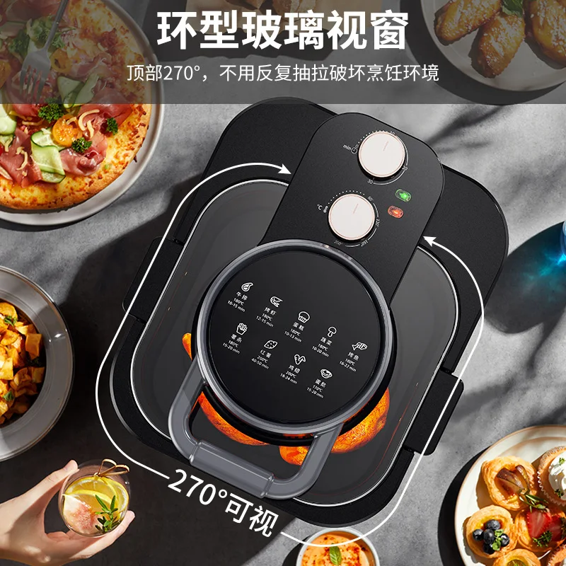 Monda 8L Air Fryer Oven Large Capacity Multifunction Visible Window Electric Cooker Cross Border