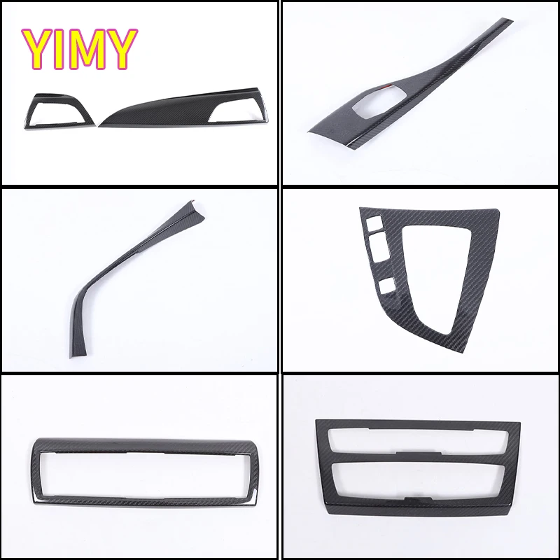 

Real carbon fiber kit Central control multimedia panel, side air outlet frame, gear panel For BMW 1 2 Series F20 F21 F22 F23 LHD