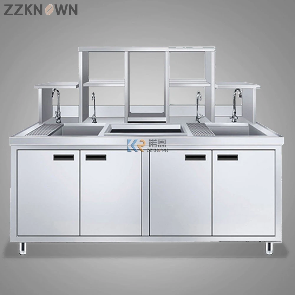 Milk Tea Shop Counter Innovation Design Tea Shop Bar Equipment Commercial Work Station Counter