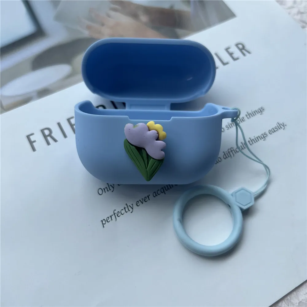 لتقوم بها بنفسك الكرتون سيليكون الحال بالنسبة لسامسونج غالاكسي براعم 3/3 برو حافظة لينة غطاء من السيليكون ل غالاكسي براعم 3/3Pro مع حزام الاصبع