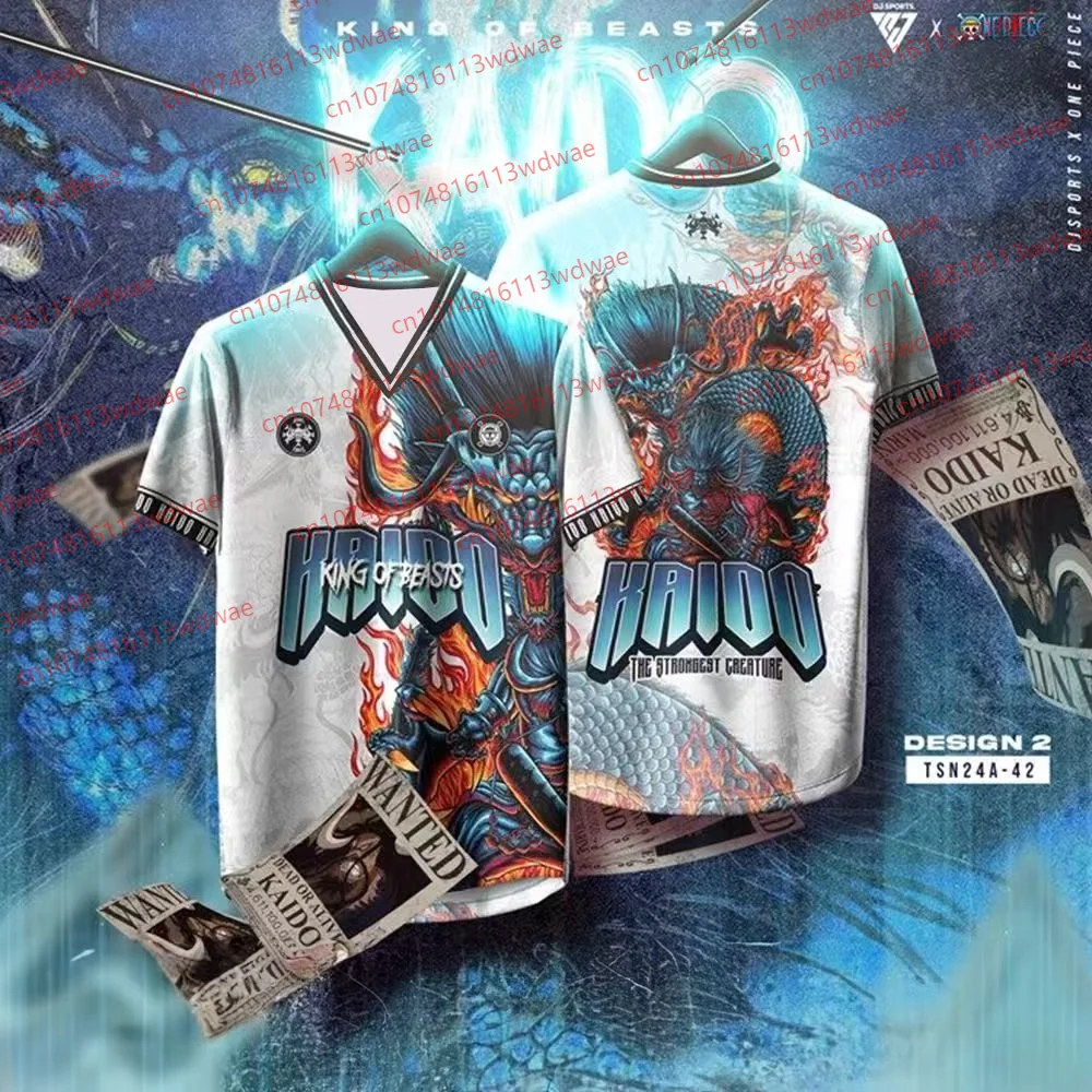 انمي ياباني قطعة واحدة قصيرة الأكمام جيرسي للجنسين لوفي ايس زورو وايتبيرد شانكس تي شيرت مطبوع الصيف فضفاض سترة رياضية علوية