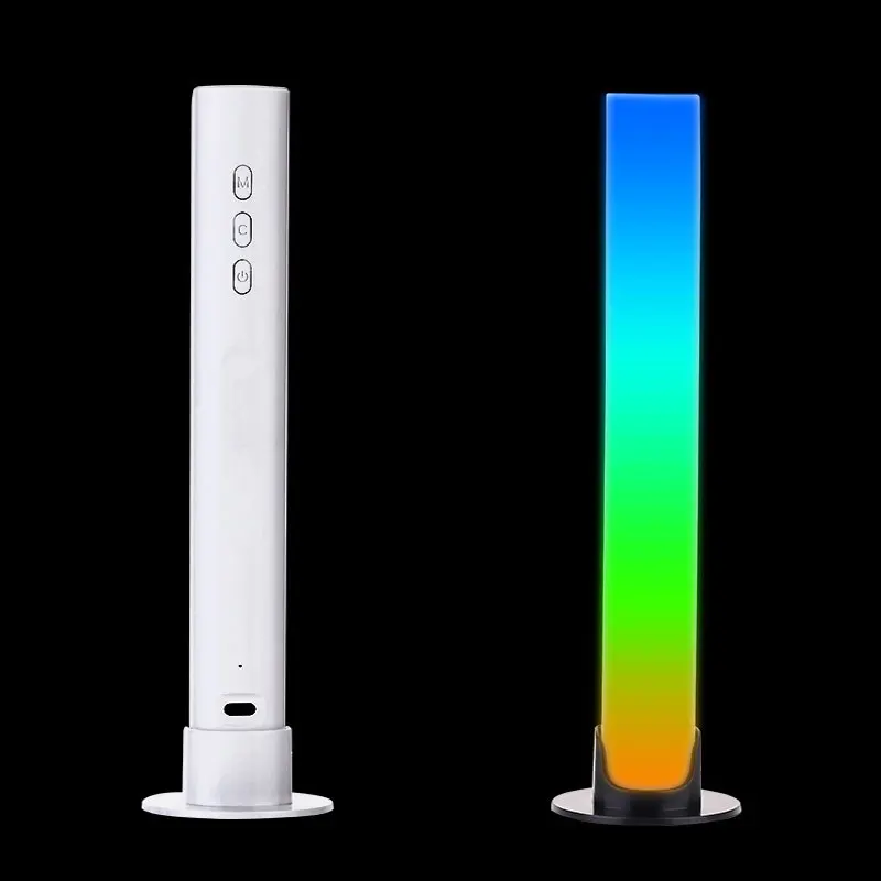 Lámpara de ritmo sincrónico controlado por voz, iluminación de 32LED con aplicación de música RGB, ambiente de fiesta de navidad