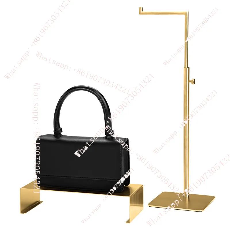 

store wrought iron bag display rack, display props, hooks, men's and women's bags, support racks, high-grade matte black