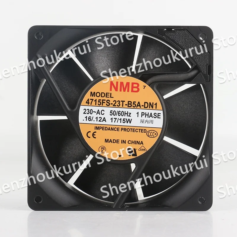 cooling fan M4715FS-23T-B5A-DN1 Original NMB 200V 220V 240V AC 230V 17/15W DC EC 12038 120X120X38MM 12CM cabinet reverse blade