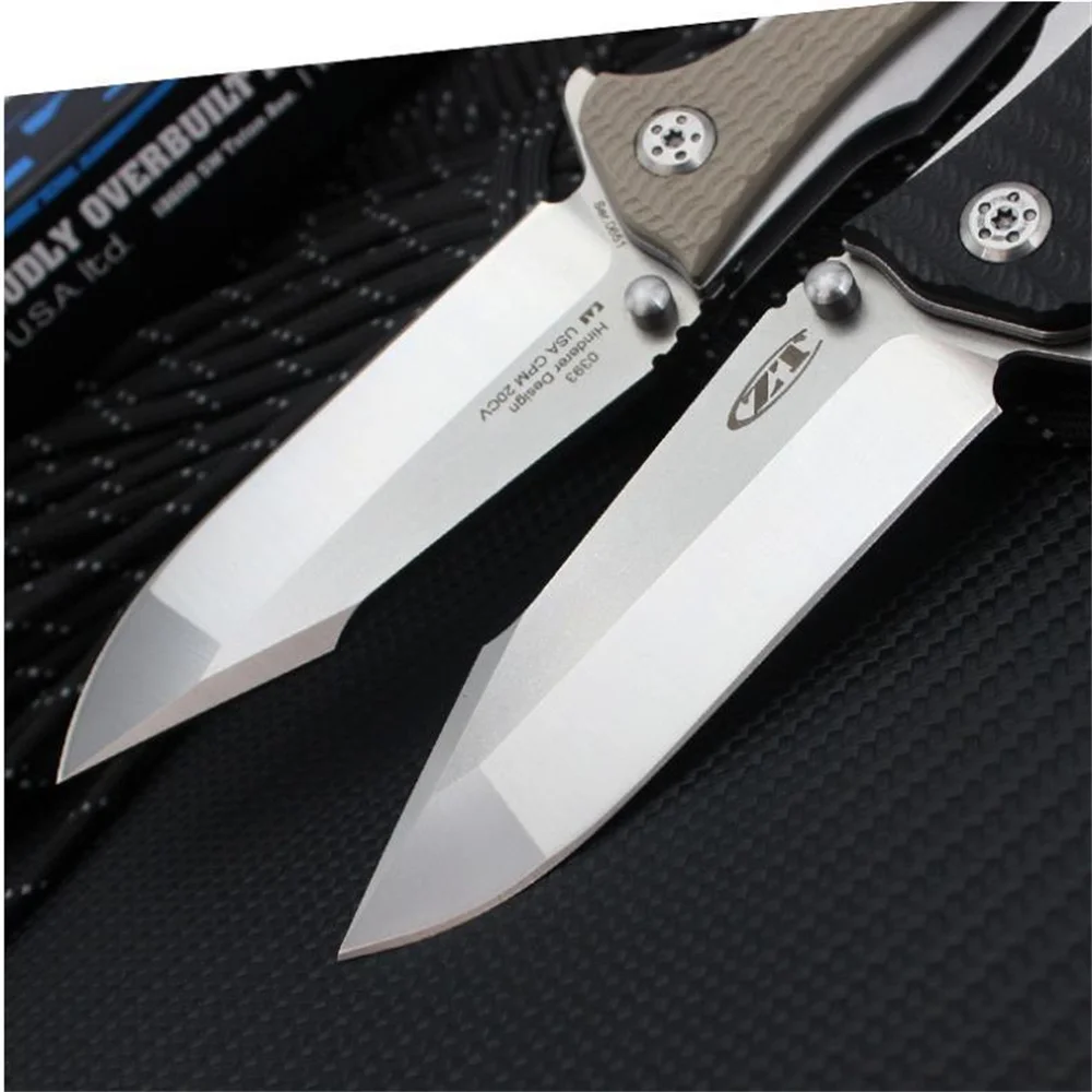 0393 Rick Hinderer Ball Bearing Flipper Folding Knife 9CR18MOV Blade G10 Handles Outdoor Camping Knives Tactical Pocket Tools