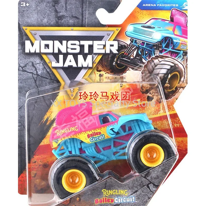 Monster Jam Monster Truck Schaal 1:64 Gegoten Voertuig Sparkle Smash Thunderroarus Monster Truck Jongens Off-Road Racing Collectible