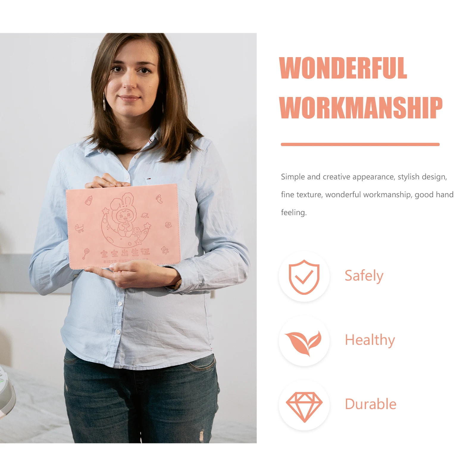 Baby Birth Certificate Case Protector Stylish Storage for Precious Times Birth Certificate Protector