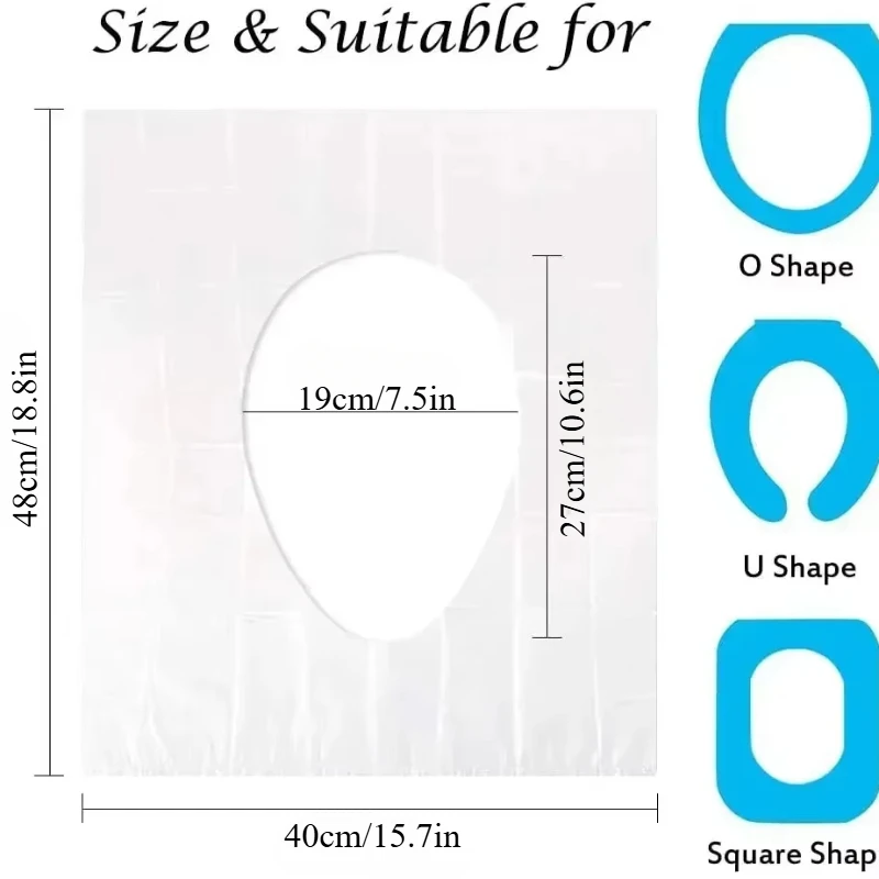 Disposable Biodegradable Plastic Toilet Seat Cover mat waterproof Sterile Portable Travel Isolate Lavatory MatBathroom Accessory