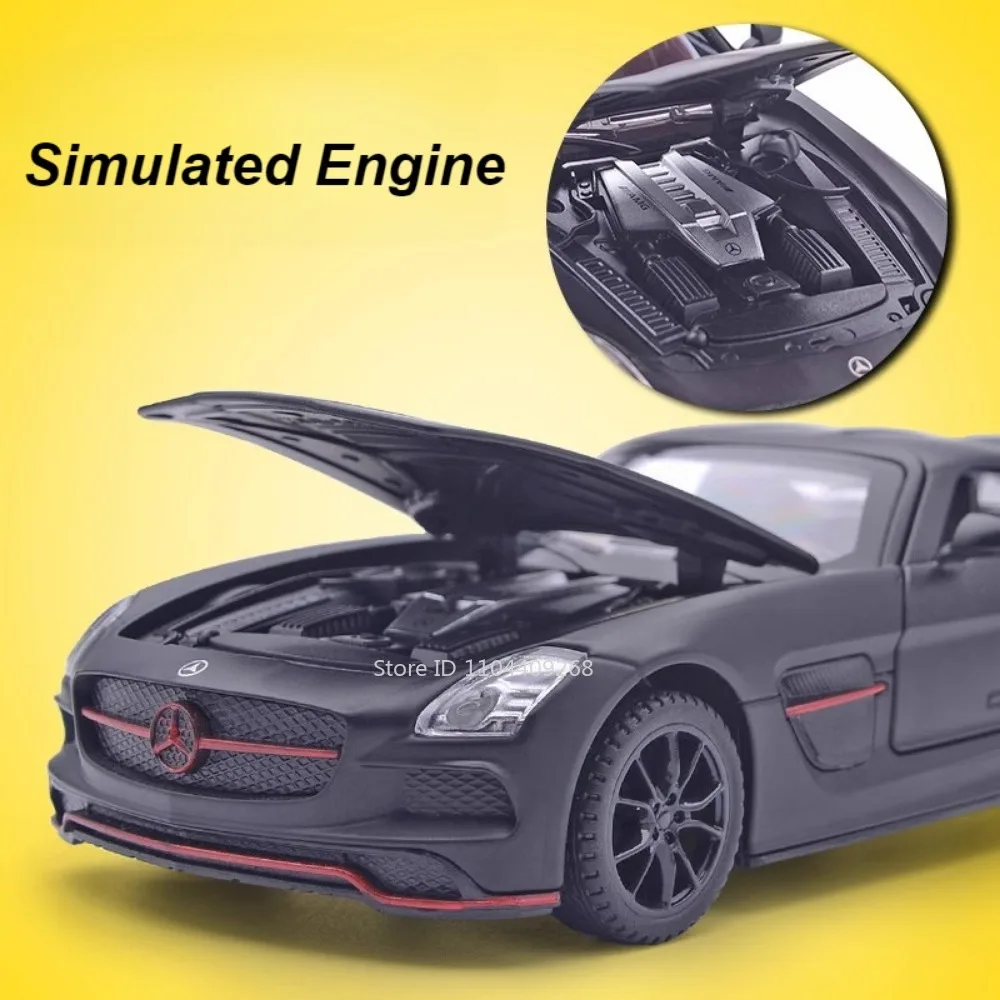 Schaal 1:32 SLS S400L Speelgoed Sportwagen Model Diecast Legering Simulatie Modellen Geluid Licht Trek Voertuigen Collectie Kids Geschenken