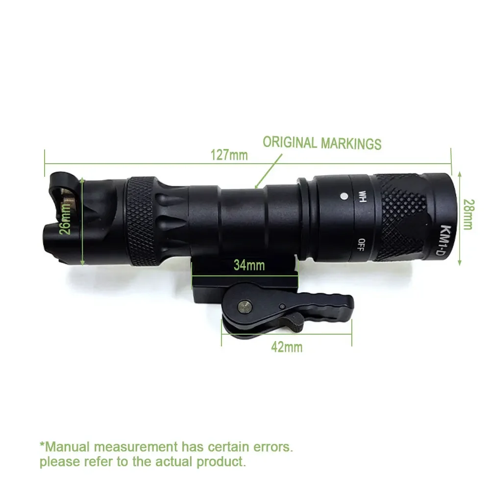 SOTAC GEAR M323V /M323V IR Flashlight with Pressure Switch 500 Lumen Tactical Scout Light White LED For 20mm Picatinny Rail