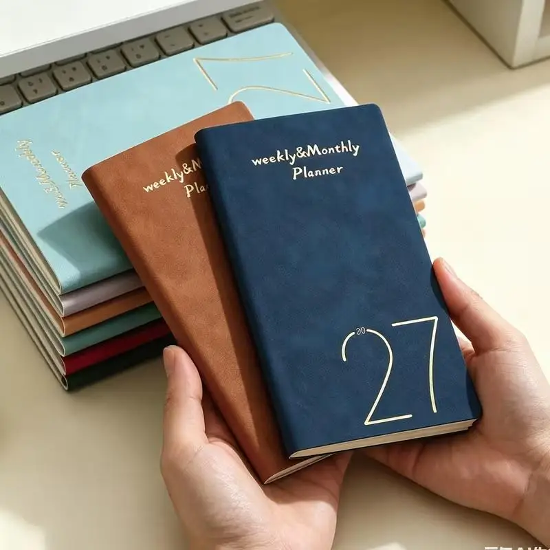 A6 2027 Portable Planner: With Bookmark 60 Sheets 120 Pages 365-Day Time Management Organizer