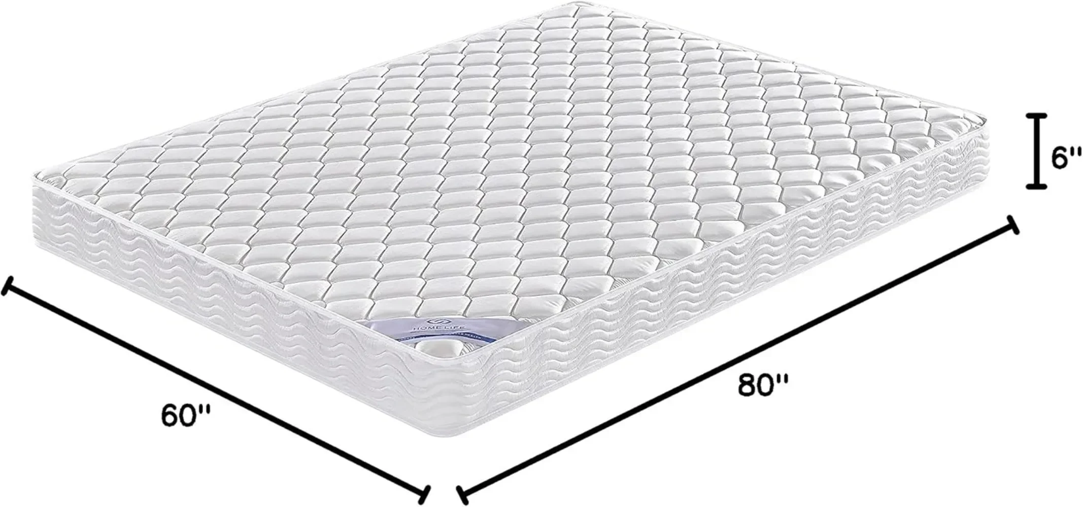 Oliver & Smith Queen Mattress - 6 Inch Hybrid Queen Size Mattress with Pocketed Coil Springs with High Density & Comfort