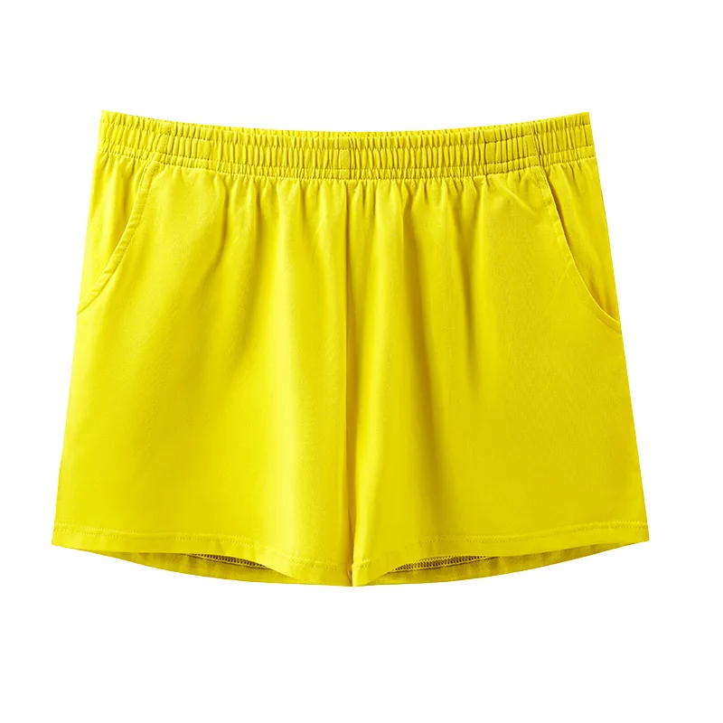 Women's Casual Shorts Cotton Breatahble Sweat Absorption Sports Trunks Femal Mid Waist Aro Pants Sleep Pajama Nightwear Homgwear