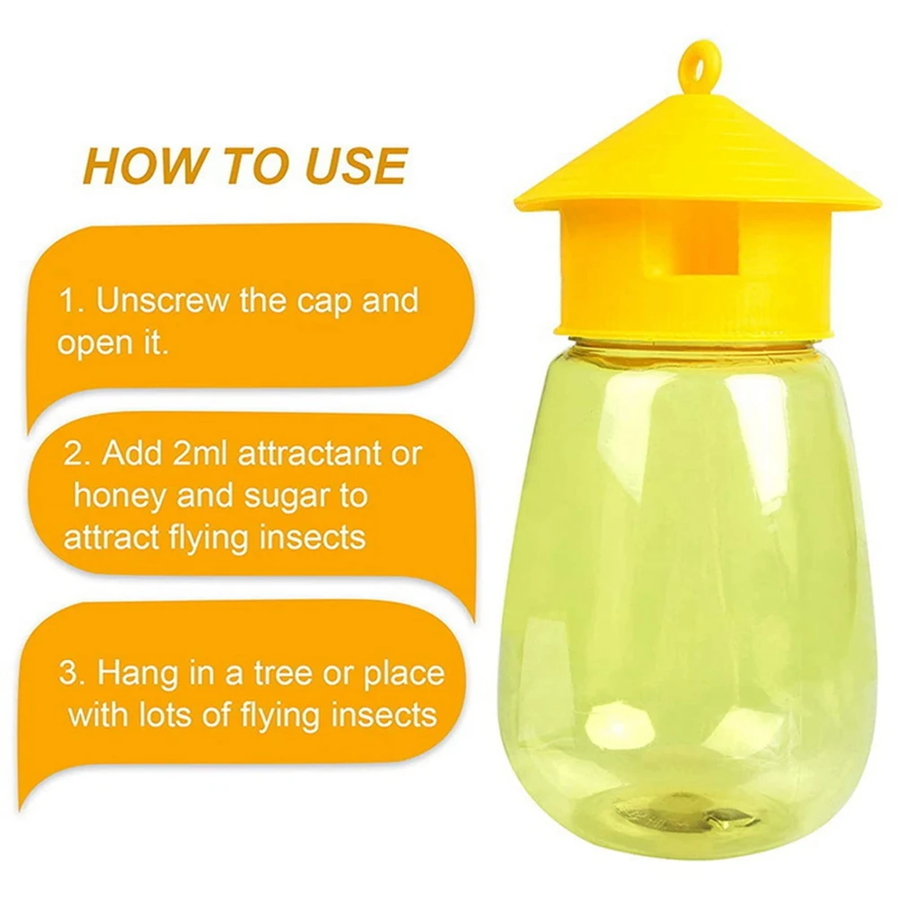 Outdoor Reusable Fly Magnet Fruit Trap Outdoor Hanging Drosophila Trap Reusable Fruit Flies Cather for Orchard Vegetable Garden