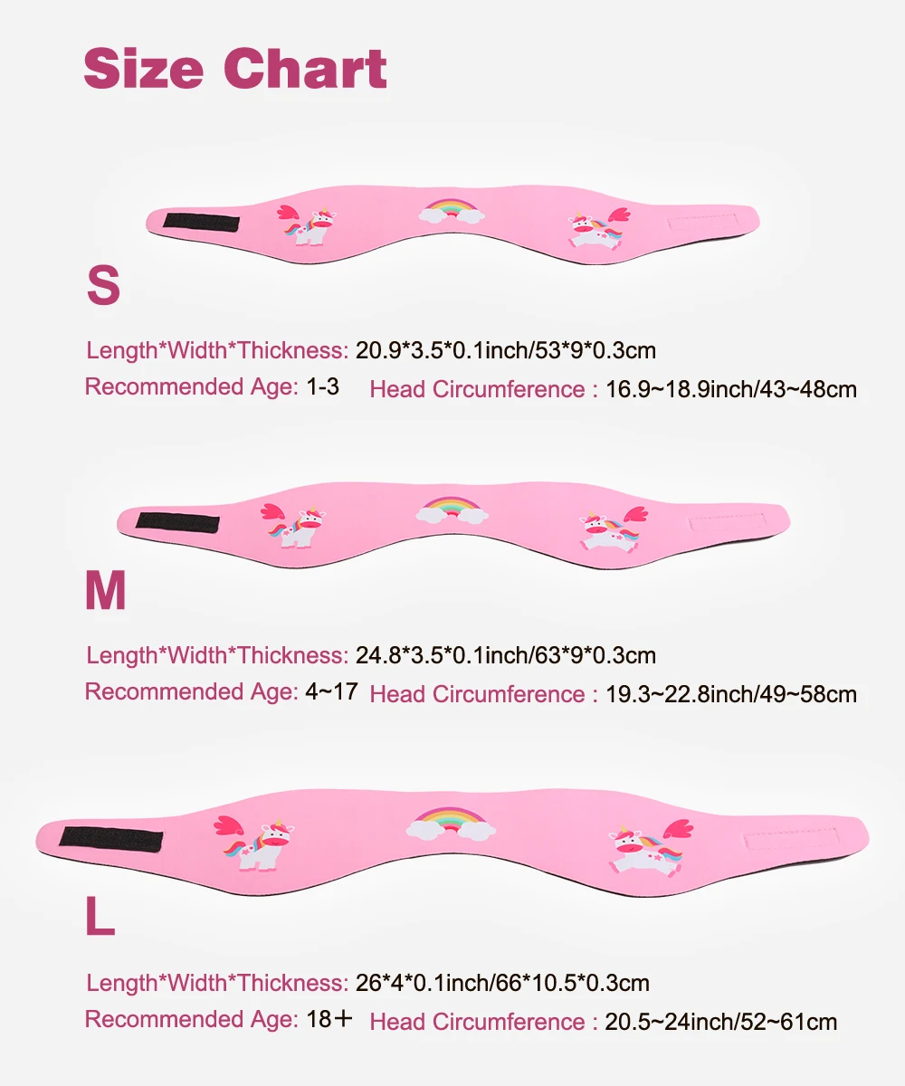 Waterproof Swimming Headband for Kids Adjustable Keep Water Out Ear Protection Band for Bathing Swimming Diving Ear Band