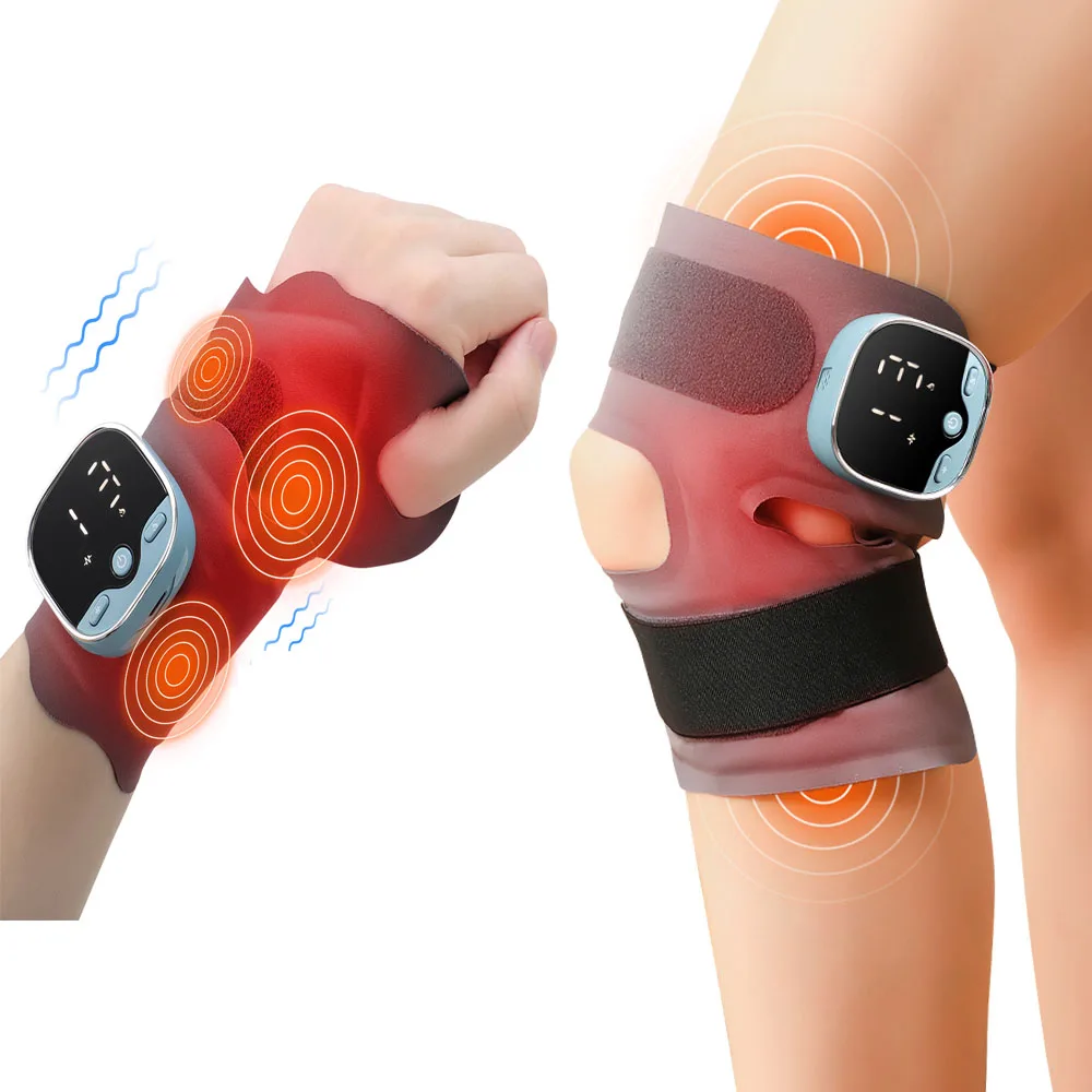 

Электрический нагревательный массажер для запястья, колена, ног, 5-режимный стимулятор мышц, горячий компресс, наколенник, грелка, съемный контроллер