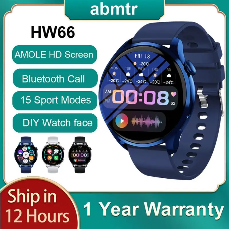 New Abmtr HW66 Smart Watch Men AMOLED Screen 1.35