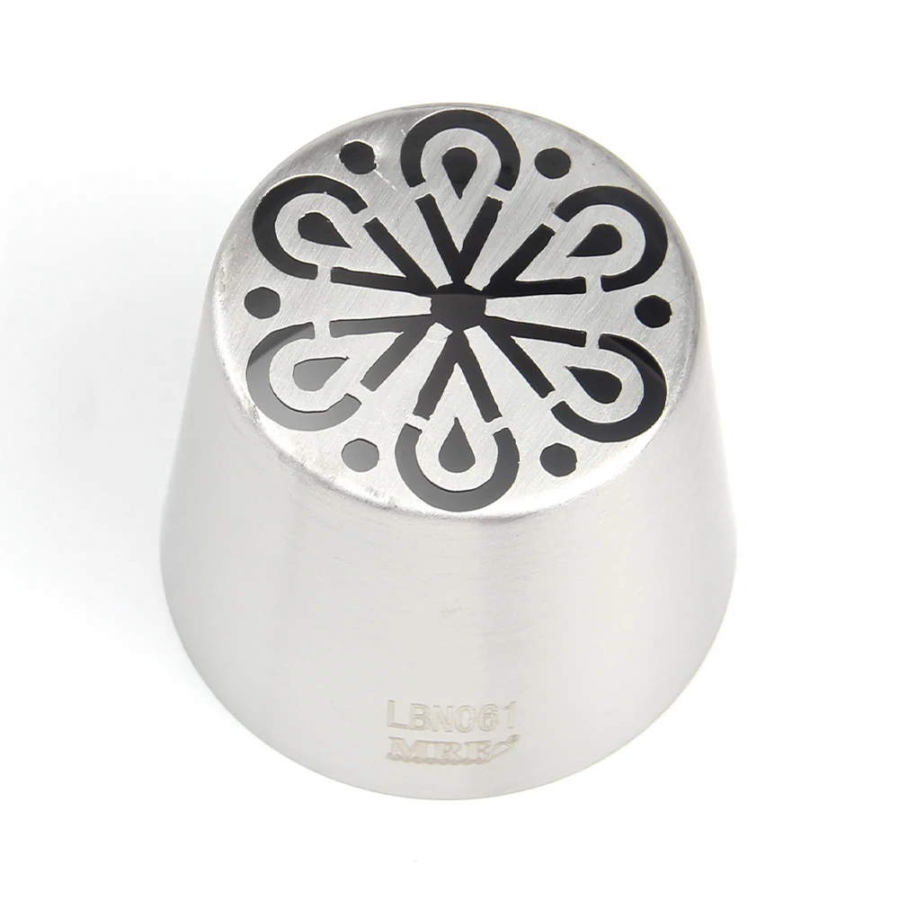 MRF Newest Arrival Stainless Steel XL Double 6-Petals Flower Pattern Russian Icing Tip Marshmallow Piping Nozzle #LBNO61