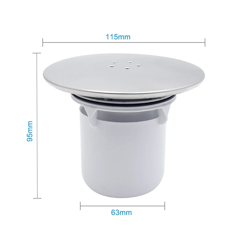 Bath Shower Floor Strainer Cover Plug Trap Siphon Sink Kitchen Bathroom Water Drain Filter Insect Prevention Deodorant 115mm