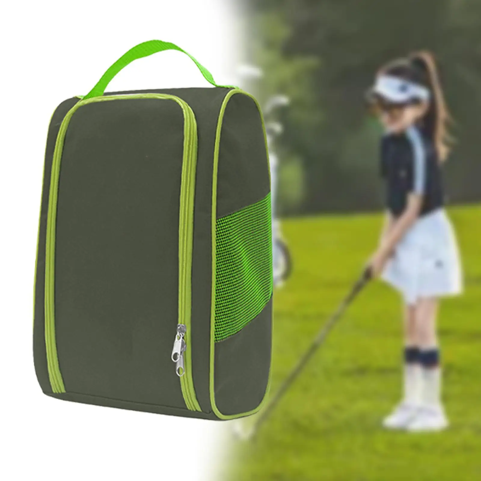 

Golf Shoes Bag Carry Bag Organizer Accessories Lightweight Multipurpose Zipper