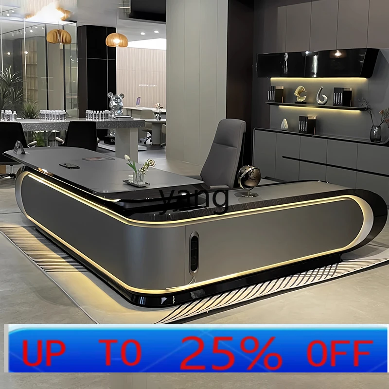 

LH Modern Technology Sense Boss Desk Light Luxury Chairperson's Office Large Desk