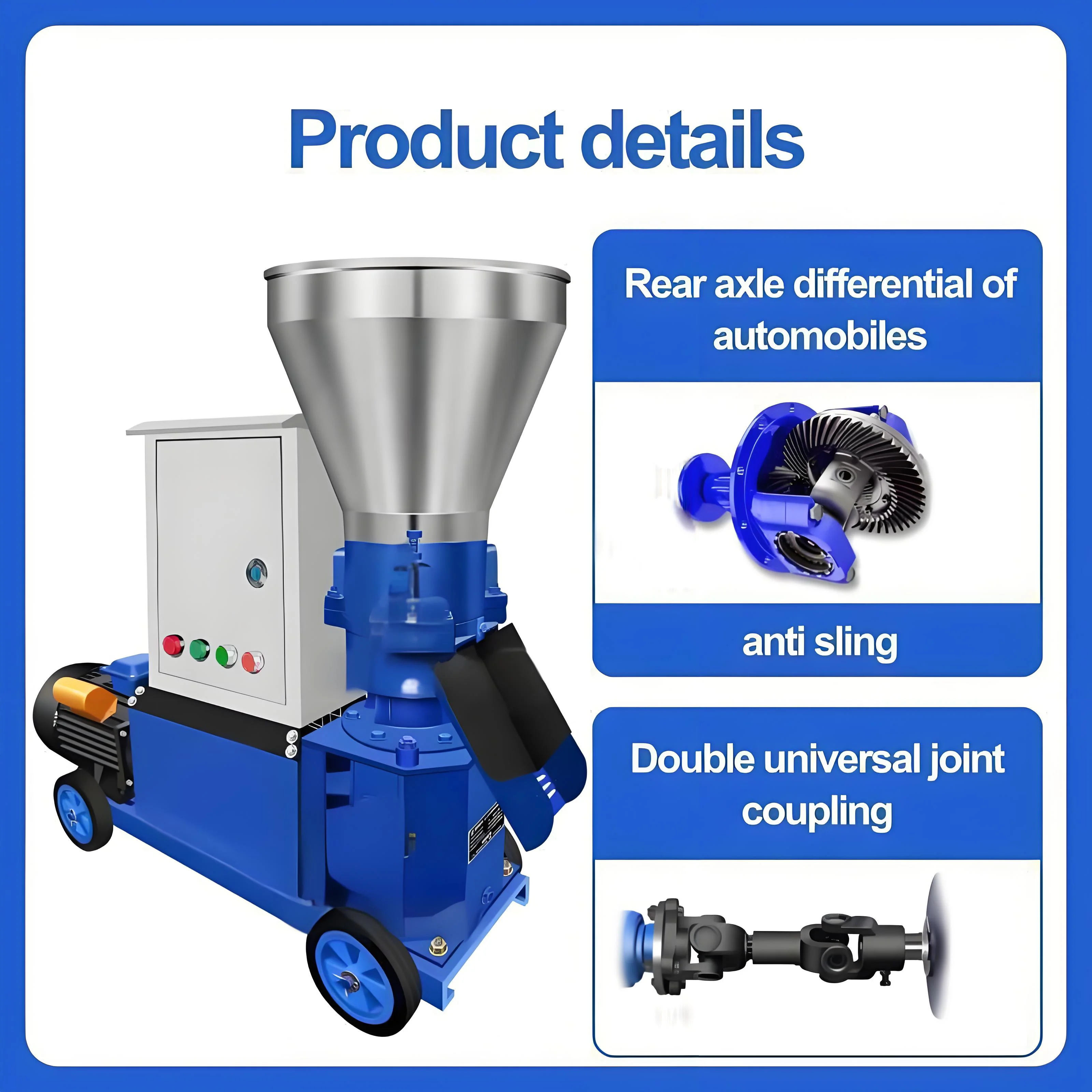 New Easy to Operate Mini Feed Pellet Machine Automatic Animal Fodder Granulator with 140kg/h Capacity for Rabbit and Bird Feed