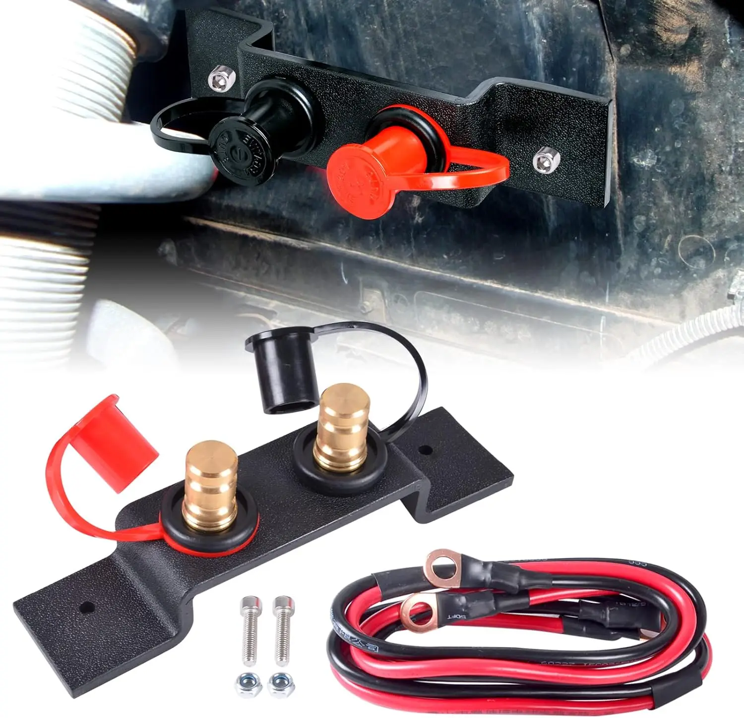 

Battery Jump Post Kit with Cable & Bracket, Waterproof Heavy Duty for Car Can-Am X3 UTV ATV