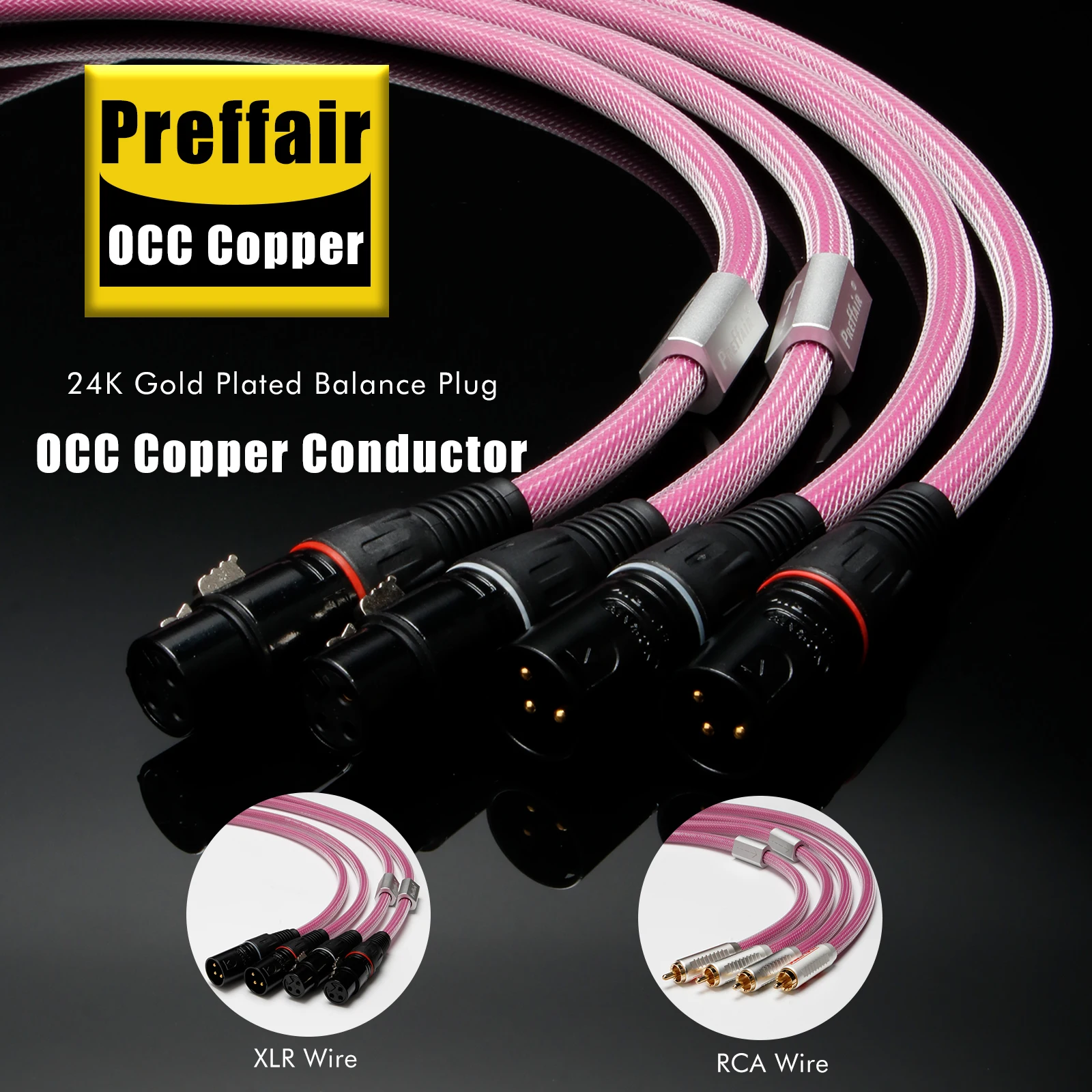 

Парный балансный кабель HTP2 XLR, аудиокабель RCA Hi-Fi, балансный соединительный кабель XLR, сигнальный провод RCA с позолоченными контактами