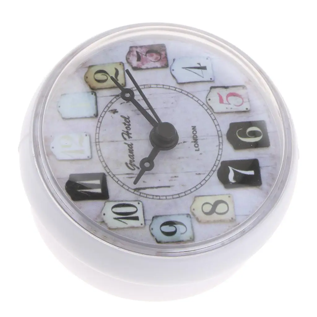 Easy Read Waterproof Sucker Clock Bathroom Shower Clock for Ceramic Glass Stainless Steel Surfaces