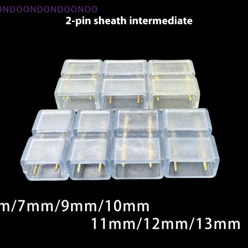 5Pcs LED Strip Connector Set Copper RGB Durable Gold 2/3/4 Pin Terminals Compatible with 6-13MM Strips for LED Lighting