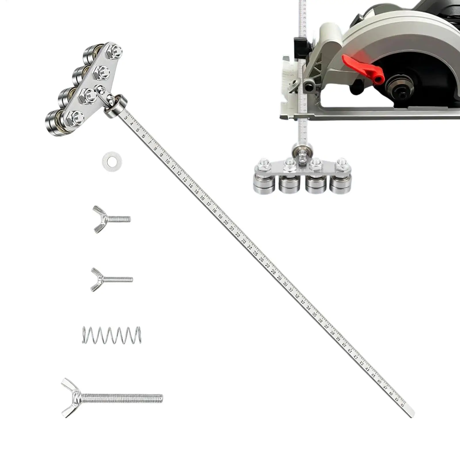 Wood cutting positioning calipers Adjustable Measurement Guide Rail Furniture Circular Saws ruler cutting guide for woodworker