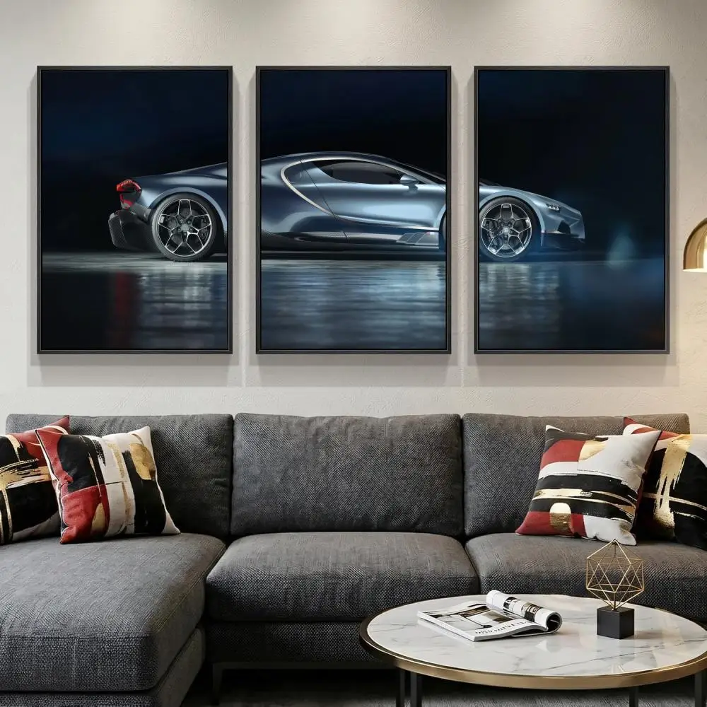 Modern Sports Coupe Painting Calligraphy 3PCS Canvas Wall Art Modern Posters for Living Room Bedroom Home Decor Decoration Gift