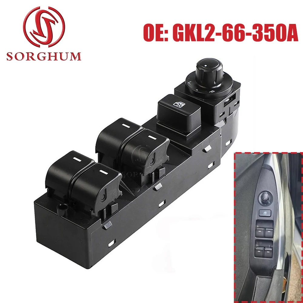 SORGHUM Power Window Master Switch Button Lifter  For Mazda 6 2014-2016 FST-MA-1065 FSTMA1065 GKL2-66-350A GKL266350A Car Spares