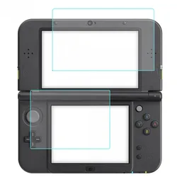 Top Tempered Glass LCD Screen Protector+Bottom PET Clear Full Cover Protective Film Guard for Nintendo New 3DS XL/LL 3DSXL/3DSLL