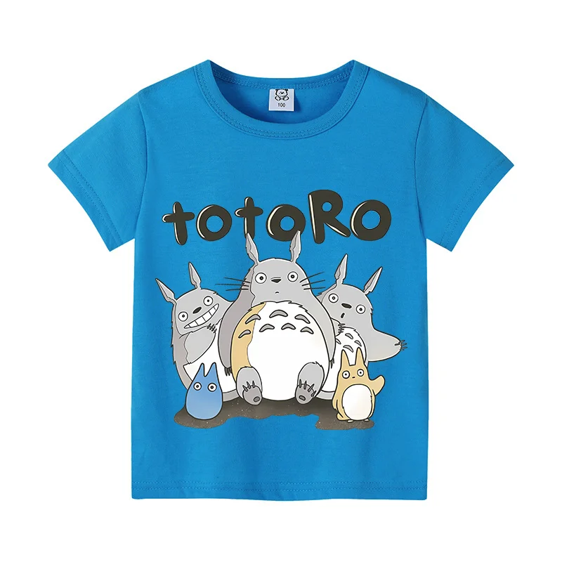 Totoro Children T-shirt Girl Boy Cotton Short Sleeves Anime Cartoon Tees Fashion Round Neck T Shirt Kids Cute Summer Clothes New