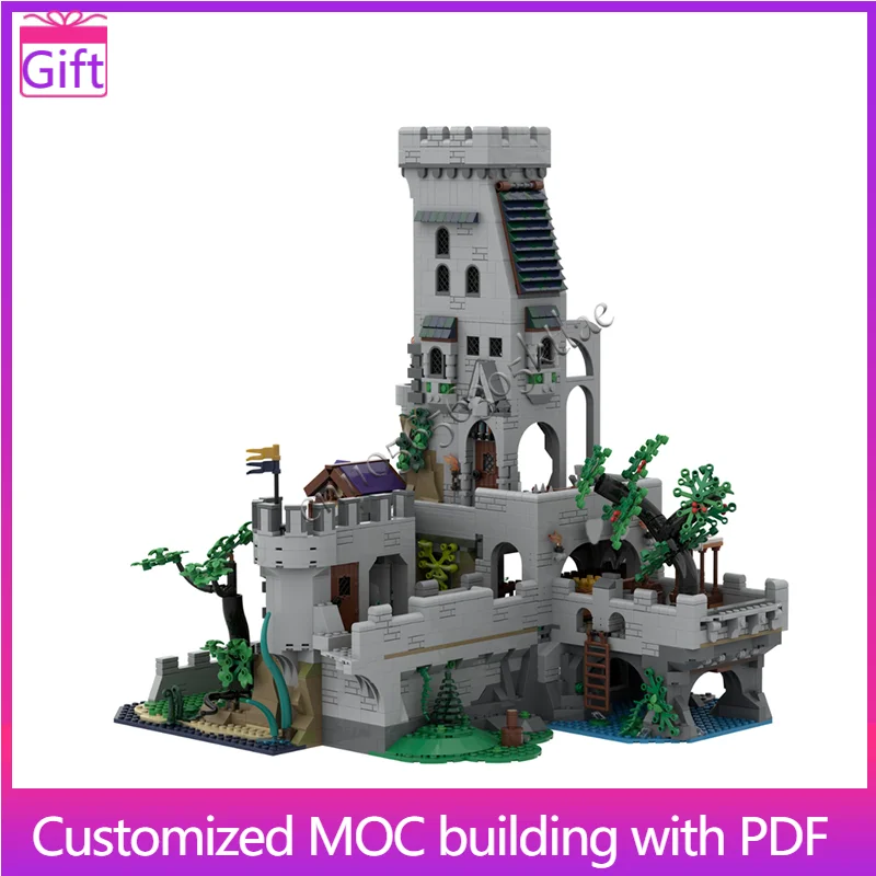 

1163 PCS MOC Red Dragon Keep Backhalf Castle Model Modular DIY Building Blocks Kids Assembly Display Toys Festival Surprise Gift