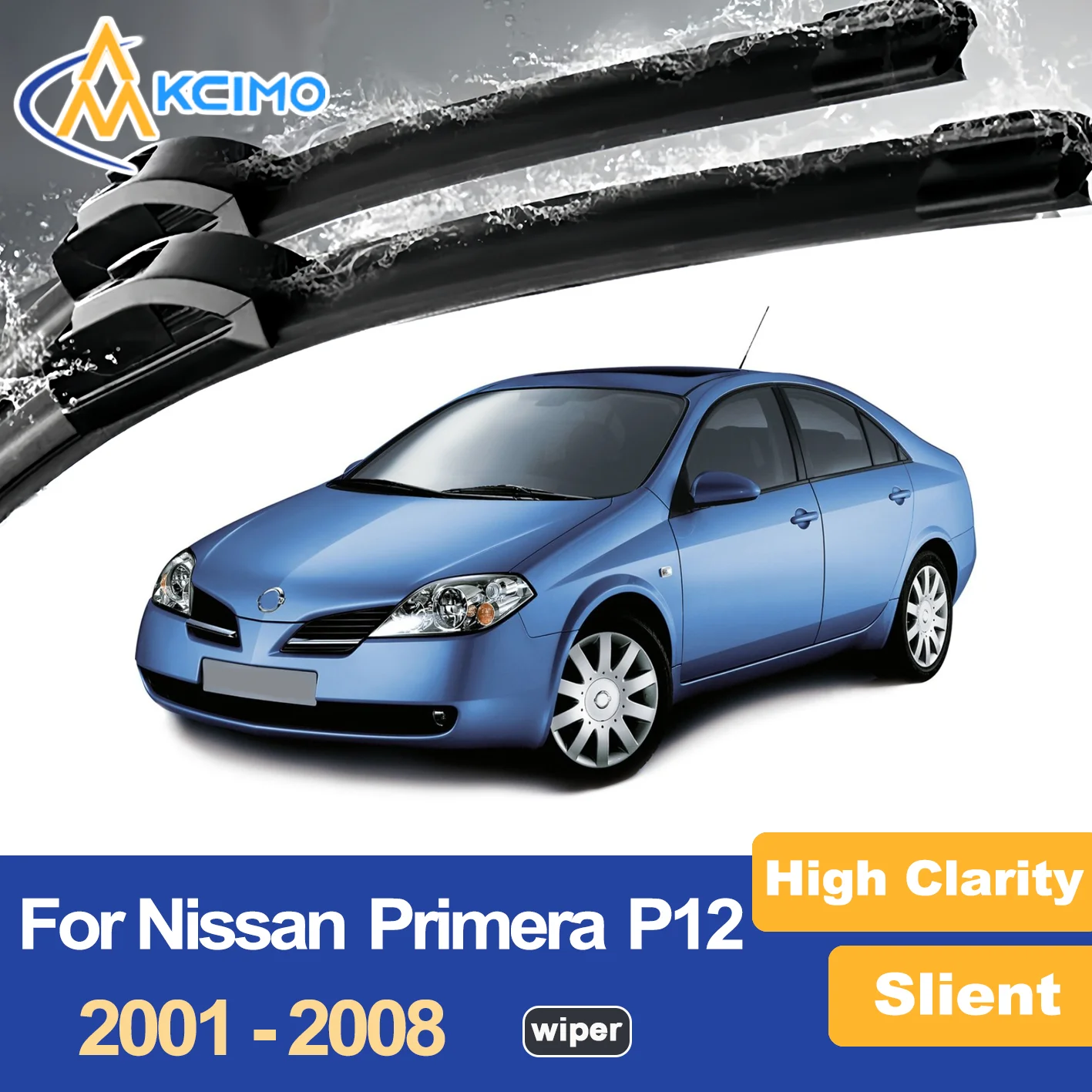 

Premium Wiper Blades for Nissan Primera P12 2001-2008 Streak Free Durable Clear Visibility