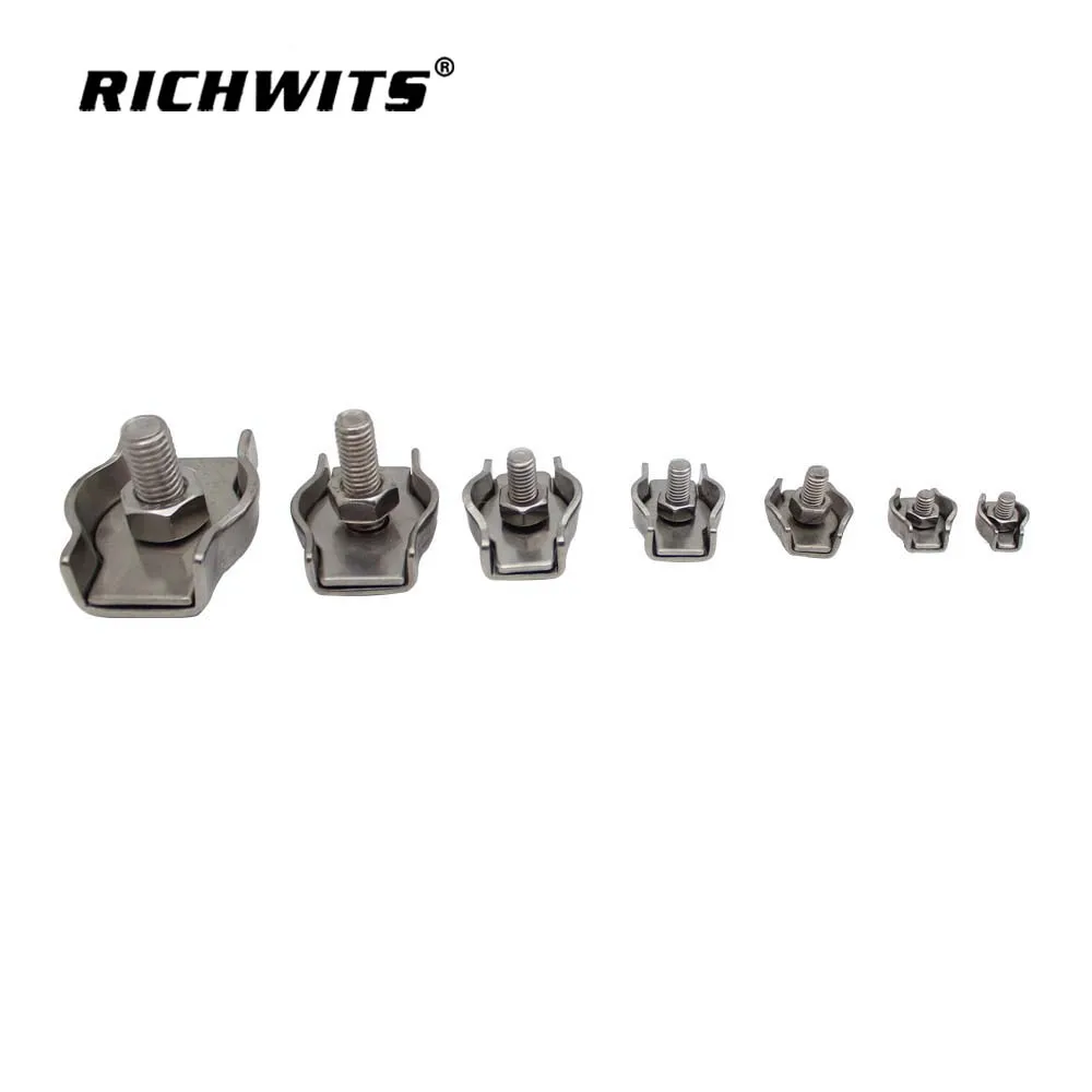 

Simplex Clips 304 Stainless Steel Wire Cable Rope Grips Clamps Caliper